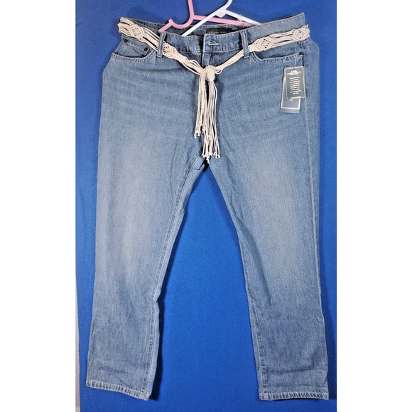 LRL Lauren Jeans Ralph Lauren Denim - LRL Lauren Jeans Ralph Lauren Montauk Rope Belt Women’s Denim Jeans Size 8 NEW